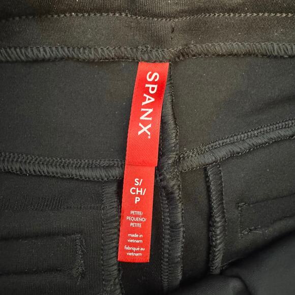 Spanx The Perfect Pant Black Knit Ponte Hi-Rise Flare Women’s Small Pull On New - Picture 2 of 12